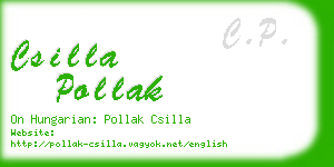 csilla pollak business card